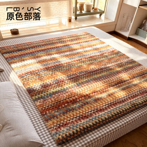 雪宝毛线团打发时间的手工diy毯