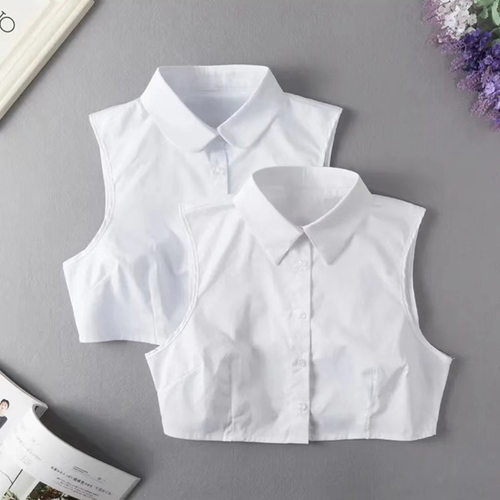 假领子韩版纯色搭配毛衣卫衣正装