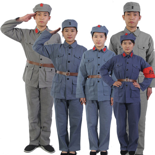 红军衣服套装演出服儿童N4A抗战服装志愿解放服八路军新四军军装 - 封面