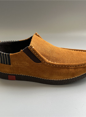 公牛撤柜38 39真皮磨砂套脚男鞋日常休闲鞋男乐福鞋 2A8512W8