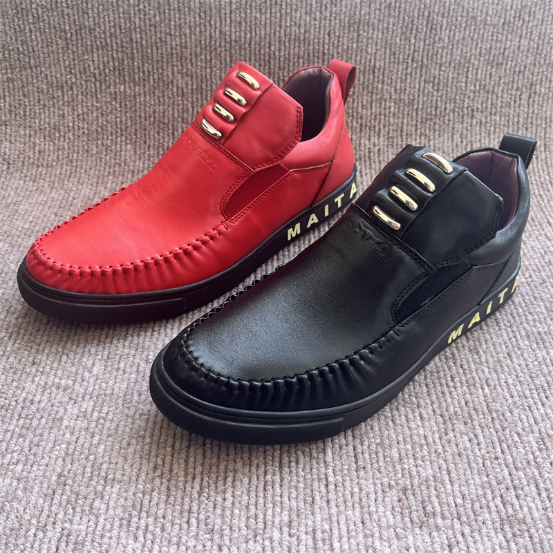 公牛秋冬皮鞋男鞋子真皮鞋头层牛皮黑色上班皮鞋耐磨橡胶底男单鞋