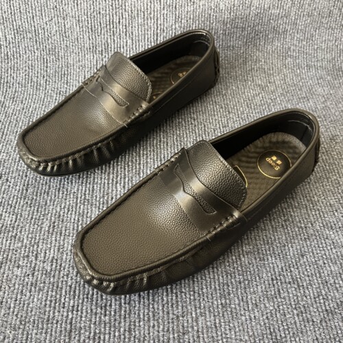 41码男士真皮软底一脚蹬乐福鞋