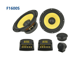 金音钻汽车音响改装 喇叭6.5寸两分频同轴中高低音 F1600S套装