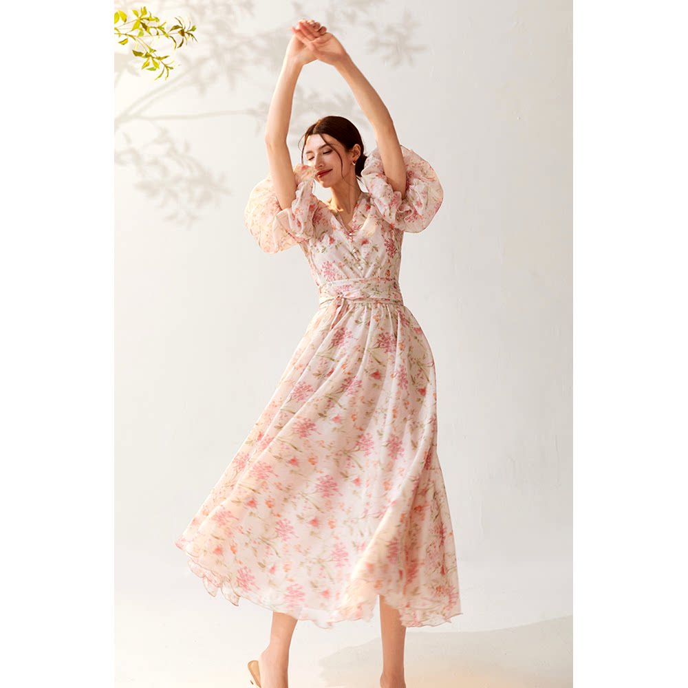 美妃法式仙女森系设计感气质显瘦赫本风裙子半身裙2023春夏新款女