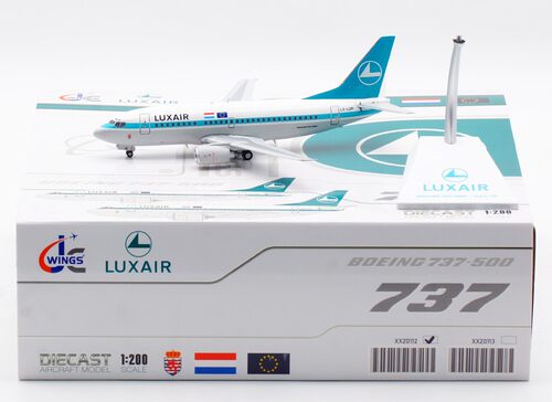 合金飞机模型卢森堡航空B737