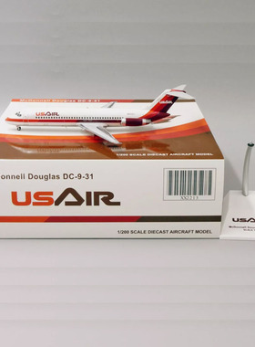 Jcwings 1/200 合金飞机模型  DC-9-30 US Air N933VJ