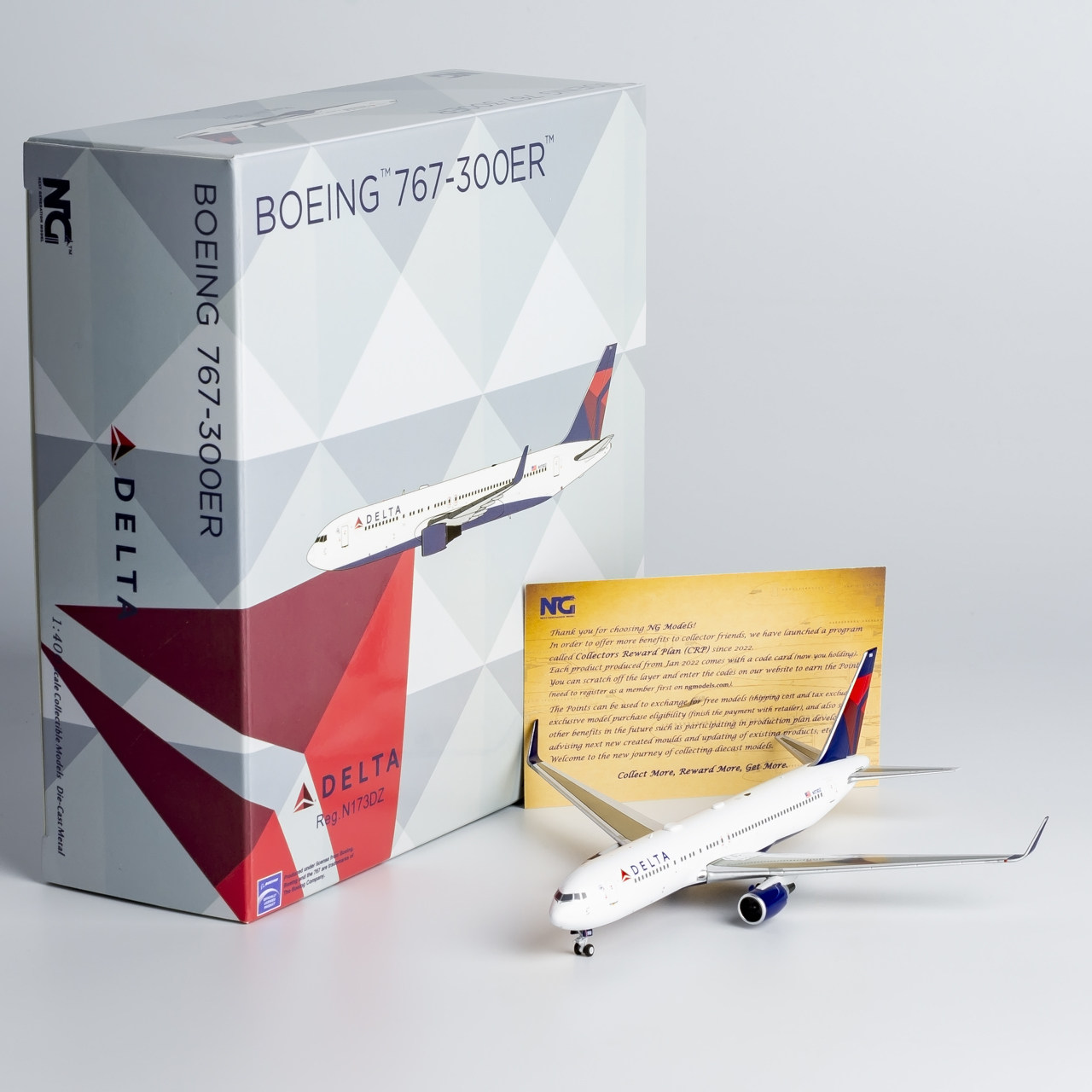 NGmodel 1:400 合金飞机模型 达美航空 B767-300ER/w N173DZ