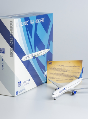 NGmodel 1:400 合金飞机模型 美国联合航空 B767-400ER N77066