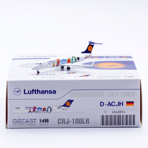 1:400 JC Wings 合金 客机模型 汉莎航空 CRJ-200LR D-ACJH