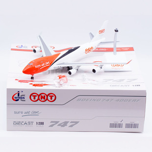 Jcwings 1/200  合金飞机模型 TNT快递 B747-400F OO-THA 开舱版
