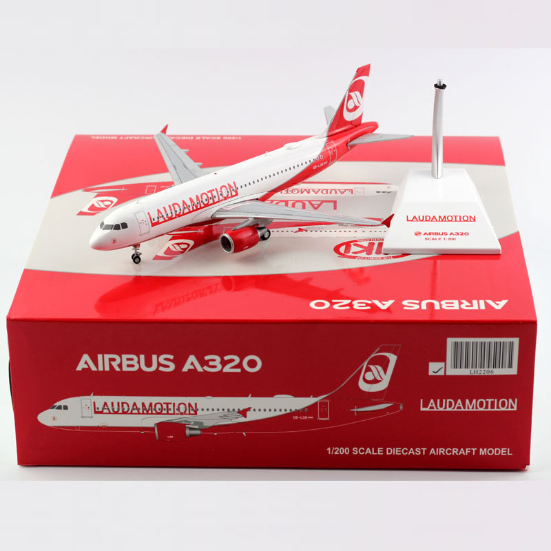 JCWINGS 合金 飞机模型 LaudaMotion Airbus A320 OE-LOE 1/200