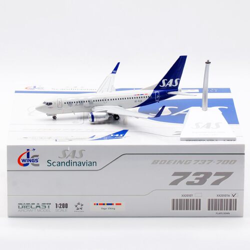 SAS北欧航空B737合金飞机模型