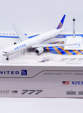 Jcwing 1/200 合金飞机模型 美国联合航空 B777-300ER N2534U襟翼