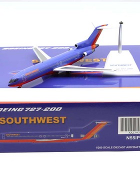 JC Wings 1:200 B727-200 美国西南航空 N551PE 合金飞机模型