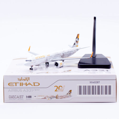 JC Wings 1:400 合金飞机模型 阿提哈德航空 A321NEO A6-AEN