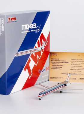 NGmodel 1:400 合金飞机模型 美国环球航空 MD-83  N9615W