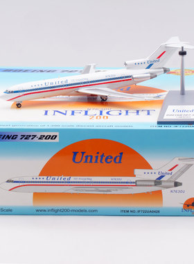 Inflight 1:200 飞机模型合金 美国联合航空 波音B727-200 N7630U