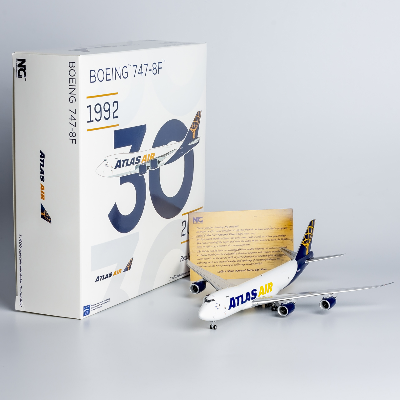 合金飞机模型美国亚特拉斯B747