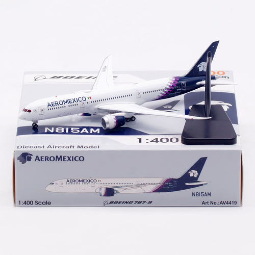 AV 1:400 飞机模型 合金 墨西哥航空 B787-9 N815AM 起落架可拆