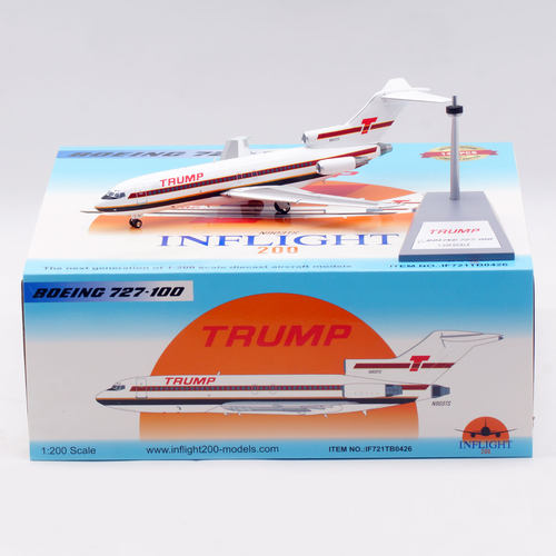 Inflight 1:200 飞机模型 合金 特朗普穿梭航空 B727-100 N903TS