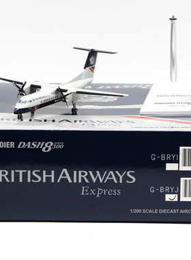 Jcwing 1/200 合金飞机模型 Dash8-Q300  英国航空 G-BRYP