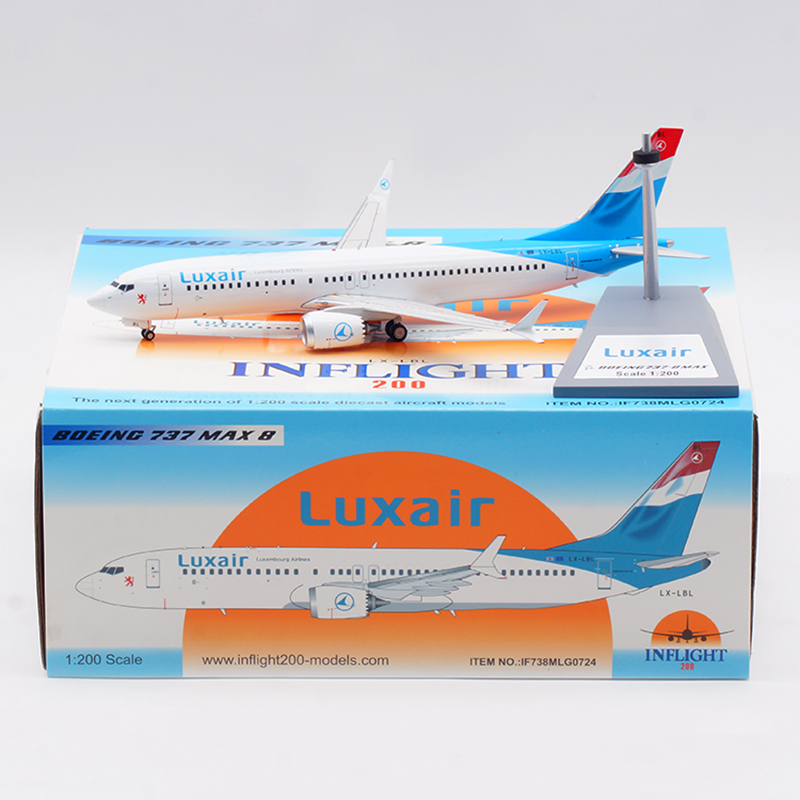 飞机模型合金卢森堡B737-8MAX