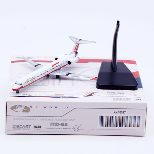 合金客机模型美国环球MD-83