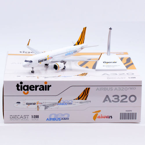合金飞机模型台湾老虎A320NEO