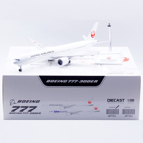 JC Wings 1:200 合金飞机模型 日本航空 B777-300ER JA731J