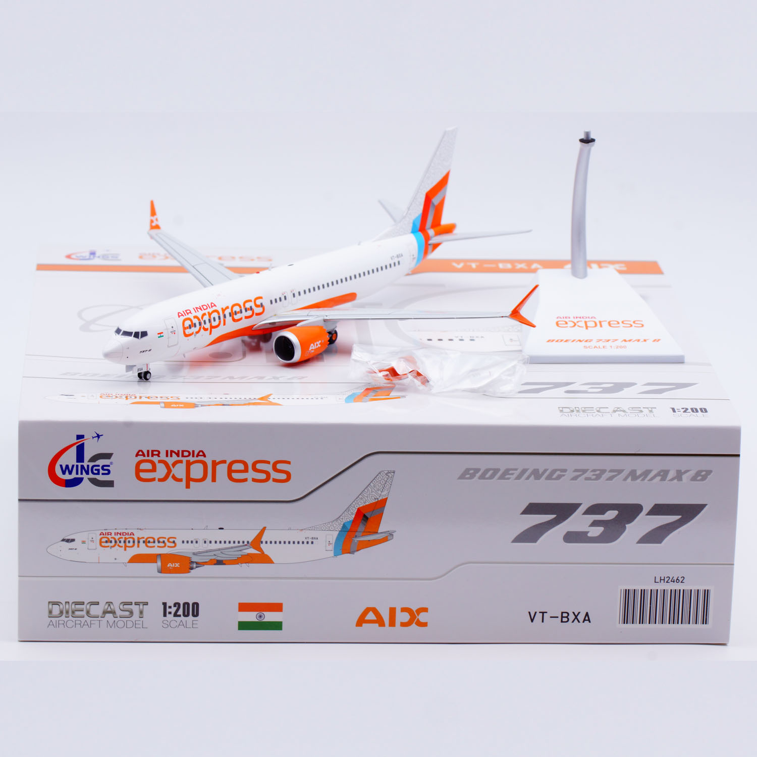 Jcwings 1/200 合金飞机模型 印度航空 空客A320NEO VT-BXA