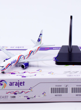 Jcwings 1/400 合金飞机模型 Arajet航空 波音 737 MAX 8 HI1101