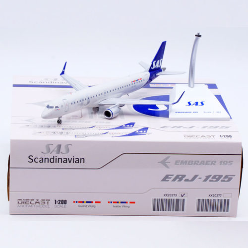 合金飞机模型北欧航空ERJ190
