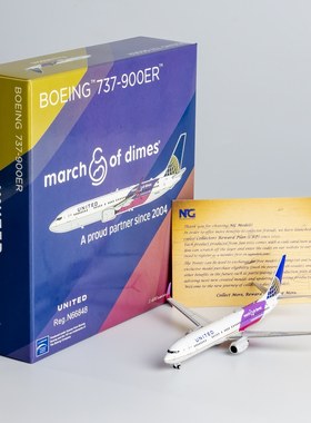 NGmodel 1:400 合金飞机模型 美国联合航空 B737-900ER/w N66848