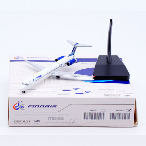 合金客机模型芬兰航空MD-83