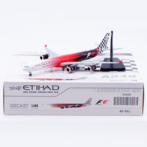 1:400 JC Wings 合金 客机模型 阿提哈德航空 A340-600 A6-EHJ