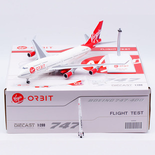 Jcwings 1/200 合金飞机模型 维珍轨道 波音 B747-400 N744VG