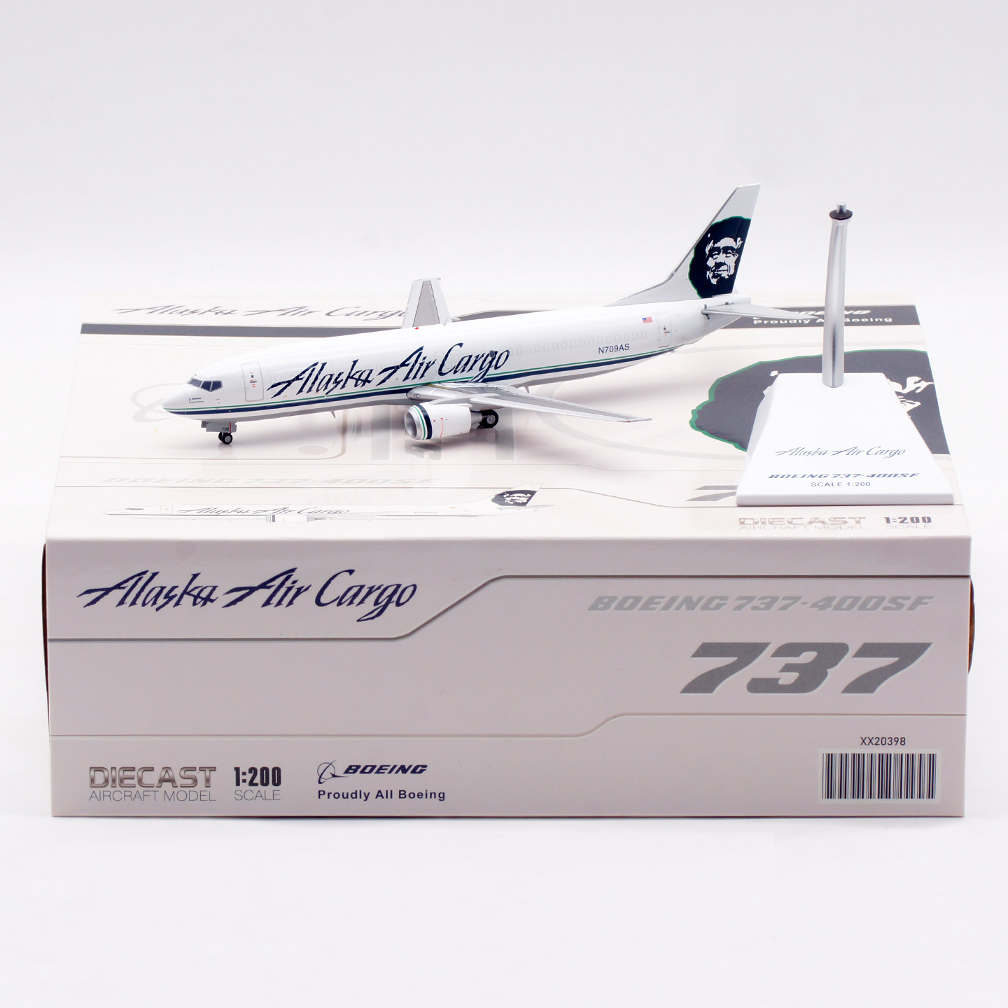 合金飞机模型阿拉斯加航空B737