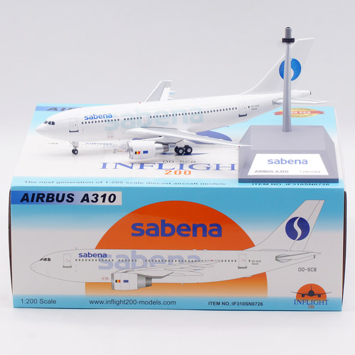 Inflight 1:200 飞机模型 合金 比利时航空 空客 A310-200 OO-SCB