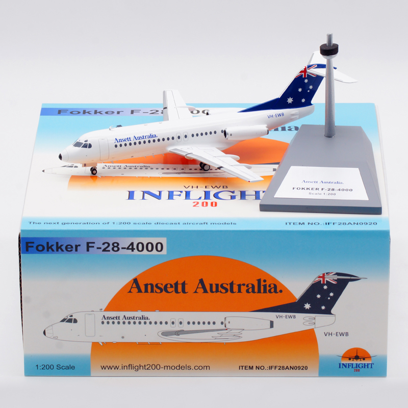 合金飞机模型安捷航空福克