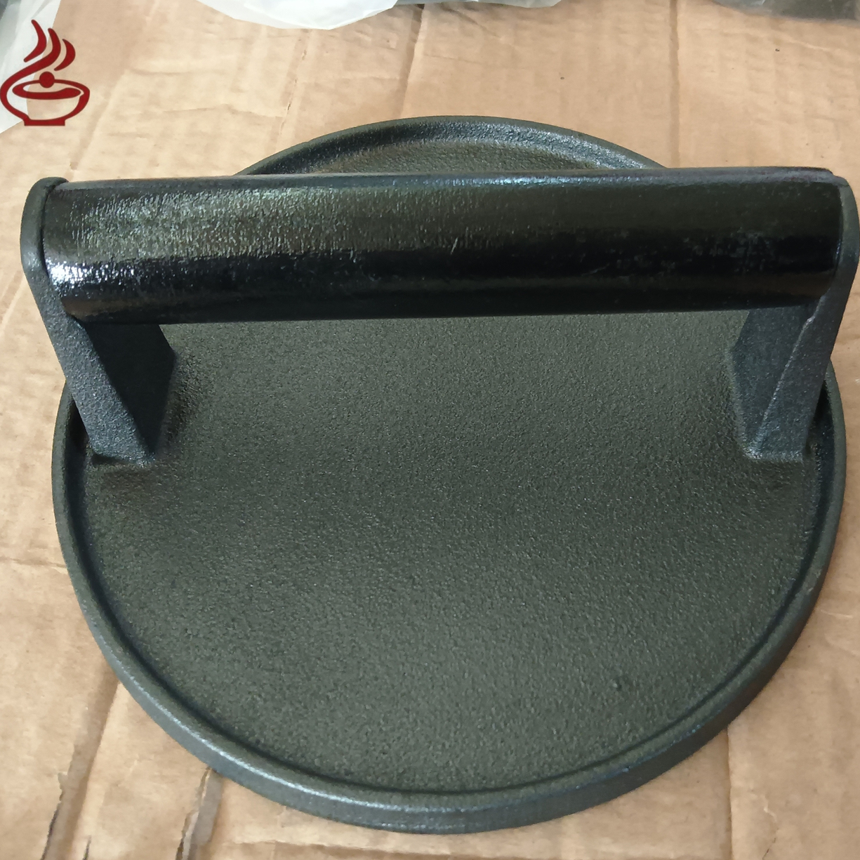 敬辉铸铁压板木把柄出口烤肉工具