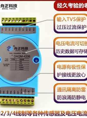 舟正科技 DAQM4206A I C数据中集器4 20ma转RS485采集模块TD 4015