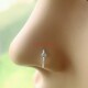 鼻环925纯银鼻钉鼻圈镶钻款 小耳圈银饰品细小穿孔个性 耳环