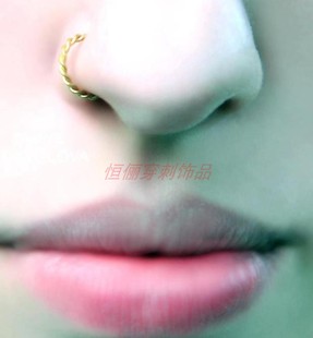 鼻环925纯银鼻饰鼻钉欧美细小穿孔欧美流行耳骨环耳骨夹男女通用