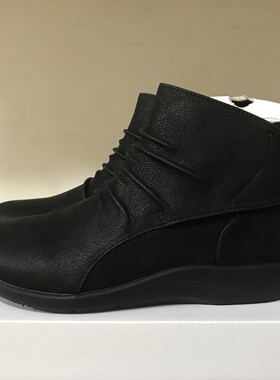 英国Clarks女及踝短靴Cloudsteppers系列 黑色小码35 35.5