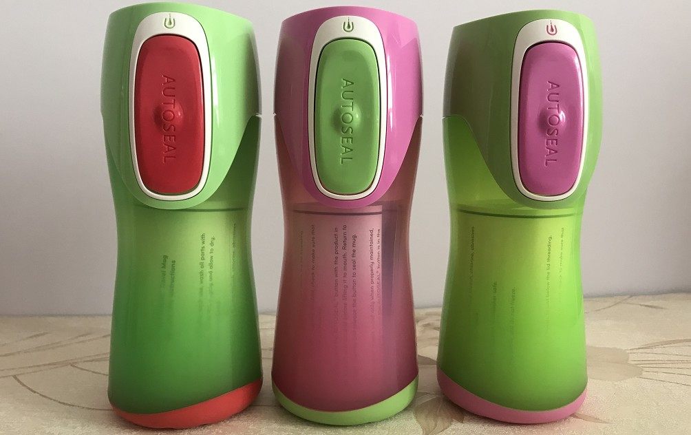 美国contigo康迪克儿童彩虹按键水杯学生便携水杯260ml