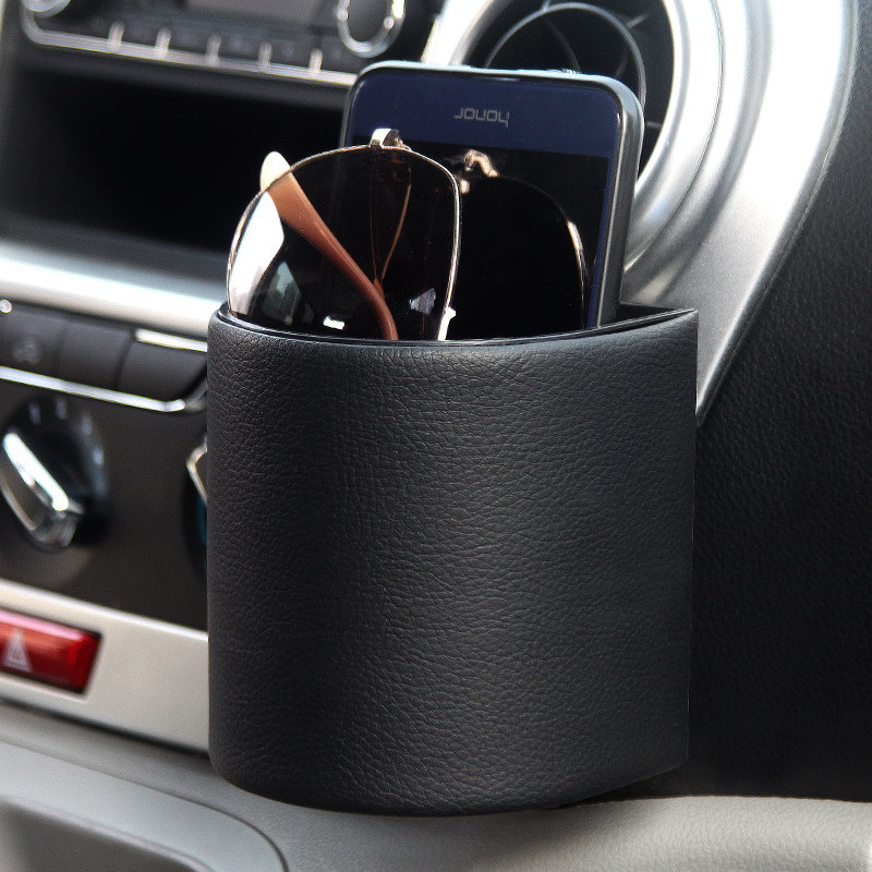 汽车出风口置物盒车载用品储物桶车内杯架手机袋挂袋驾驶室收纳盒
