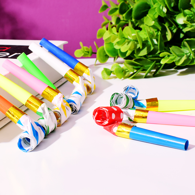 生日派对用品派对道具吹龙口哨吹吹卷儿童玩具生日装扮布置 道具