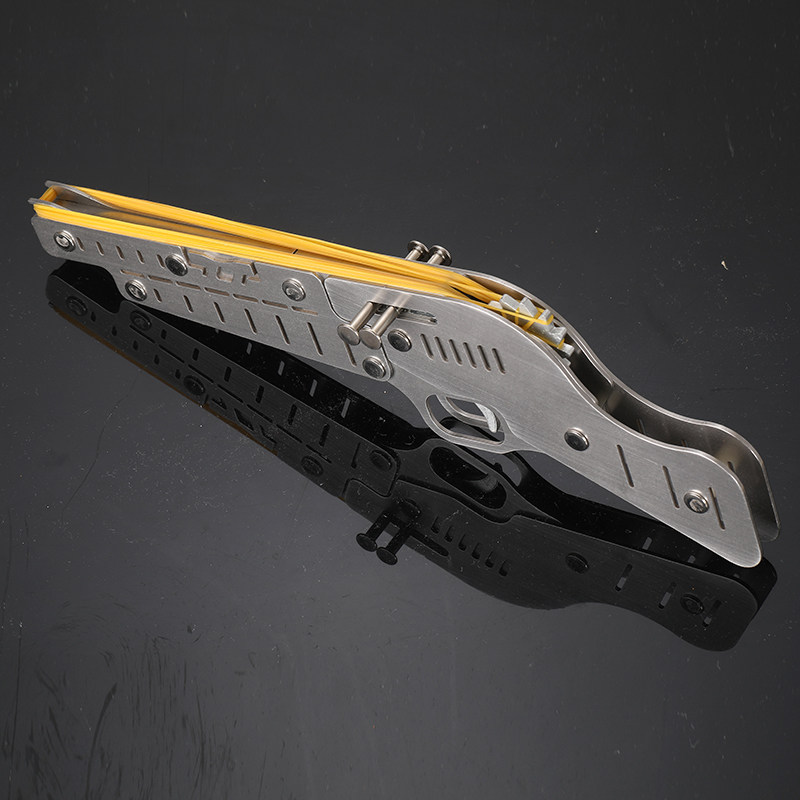 98k不锈钢橡皮筋枪全金属模型摆件枪可拉膛12连发射玩具枪软弹弓