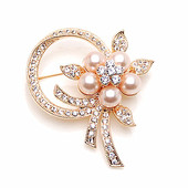 韩版 珍珠花胸针 胸花别针 天天特价 韩国胸针 徽章领针女精致领针