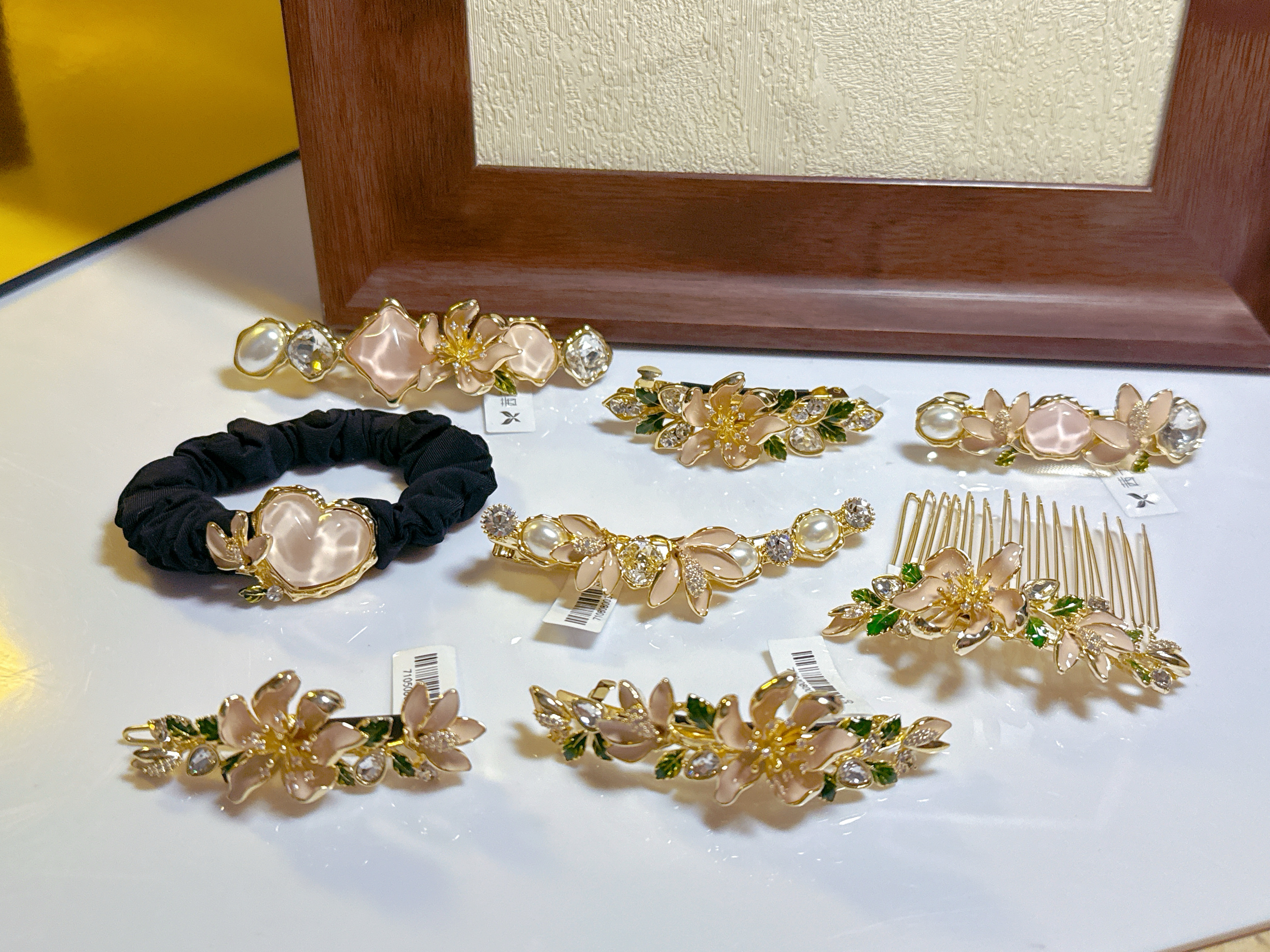 泛思玉兰花刘海发夹女前额边夹侧边后脑勺碎发网红爆款鸭嘴夹头饰